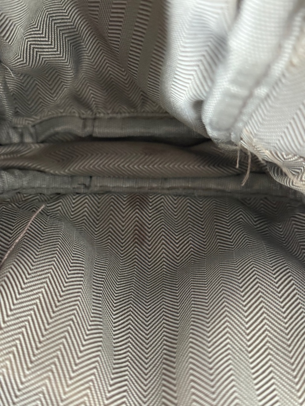 Gray Small Sling Crossbody Bag w/ Patterned Strap - Picture 7 of 10